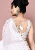 White Handwork Sare In Georgette