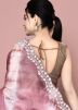 Pink Handwork Saree In Tissue