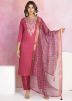 Pink Embroidered Salwar Suit Set