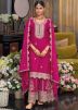 Pink Embroidered Salwar Suit Set
