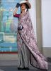 Multicolor Digital Printed Satin Saree