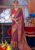 Maroon Printed Art Silk Saree