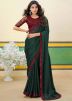 Green Embroidered Saree With Blouse
