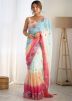 Multicolor Embroidered Georgette Saree
