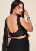 Black Embellished Border Georgette Saree