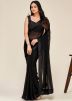 Black Embellished Border Georgette Saree