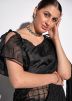 Black Sequins Embellished Georgette Saree