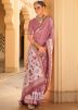 Pink Art Silk Printed Saree