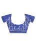 Blue Embroidered Net Saree With Blouse