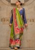 Green Viscose Silk Printed Saree