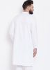 White Cotton Readymade Kurta For Men