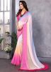 Multicolor Tie-Dye Georgette Saree