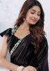 Black Stone Embellished Border Saree