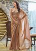 Brown Stone Work Chiffon Saree