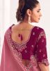 Pink Silk Saree With Embroidered Border