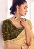 Yellow Embroidered Saree With Blouse