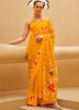 Yellow Digital Printed Saree In Georgette