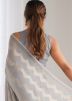 Grey Sequin Work Saree In Georgette