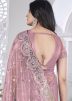 Pink Embroidered Tissue Saree