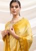 Shaded Yellow Stone Work Saree