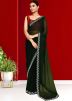 Green Handwork Saree In Georgette