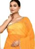 Yellow Embroidered Georgette Saree