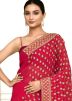 Pink Handwork Saree In Georgette