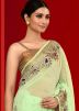 Green Handwork Georgette Saree