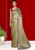 Green Handwork Organza Saree