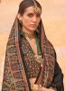 Black Printed Art Silk Saree
