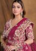 Pink Embroidered Silk Saree