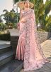 Pink Embroidered Border Silk Saree