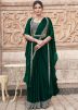 Green Embellished Border Pre-Stitched Saree