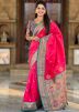 Red Paithani Silk Woven Saree