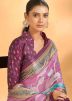 Purple Brasso Work Saree In Georgette