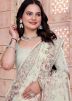 Grey Resham Embroidered Saree