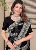 Black Embroidered Georgette Saree