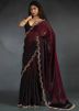 Maroon Stone Work Satin Saree