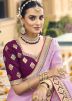 Lavender Embroidered Border Saree