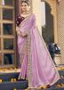 Lavender Embroidered Border Saree
