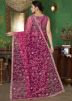 Pink Embroidered Net Saree