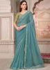 Blue Embroidered Georgette Saree