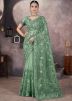 Green Embroidered Net Saree & Bloue