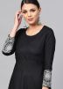 Readymade Black Printed Rayon Kurta