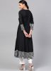 Readymade Black Printed Rayon Kurta