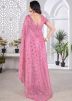 Pink Embroidered Tissue Saree