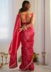 Pink Embellished Border Tissue Saree