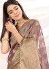 Purple Woven Work Saree 