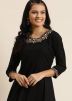 Readymade Black Rayon Flared kurti