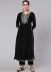 Readymade Black Embroidered Kurti